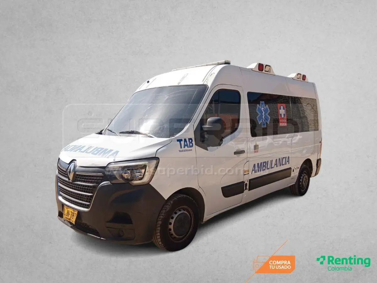 RENAULT MASTER AMBULANCIA TAB 2.5 DIESEL 2463 CC MOD. 2023, RP#5 PLACA: LJN787 Ubic.: BARRANQUILLA