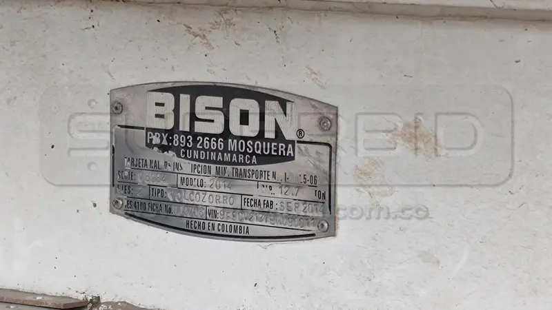DOLIS VOLCO BISON 2 EJES MOD. 2014, PLACA: S21906 Ubic.: MOCOA, PUTUMAYO — imagen 3 de 8