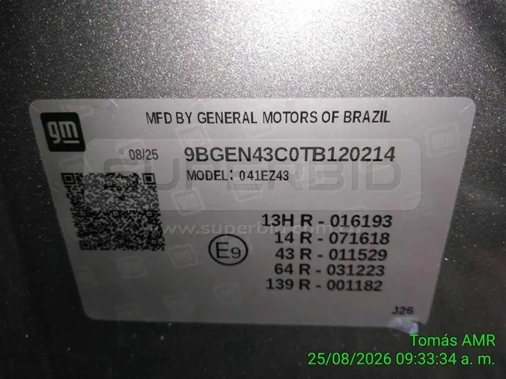 CHEVROLET MONTANA LTZ T ABS TP 1199 CC MOD. 2026, PLACA: PYY541 Ubic.: TOCANCIPA, CUNDINAMARCA — imagen 3 de 7