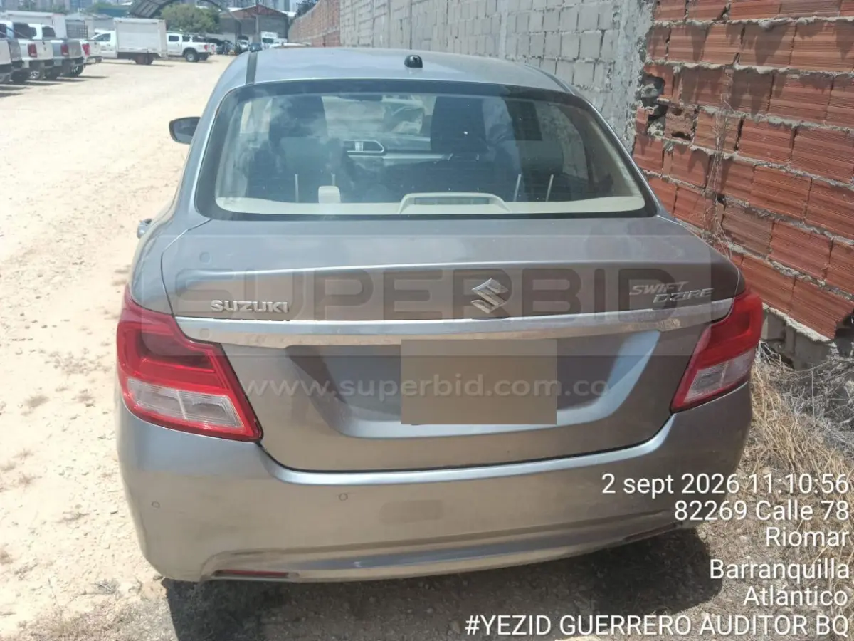 SUZUKI NEW SWIFT DZIRE TAM GL MOD. 2023, PLACA: LLZ020 Ubic.: BARRANQUILLA — imagen 3 de 6