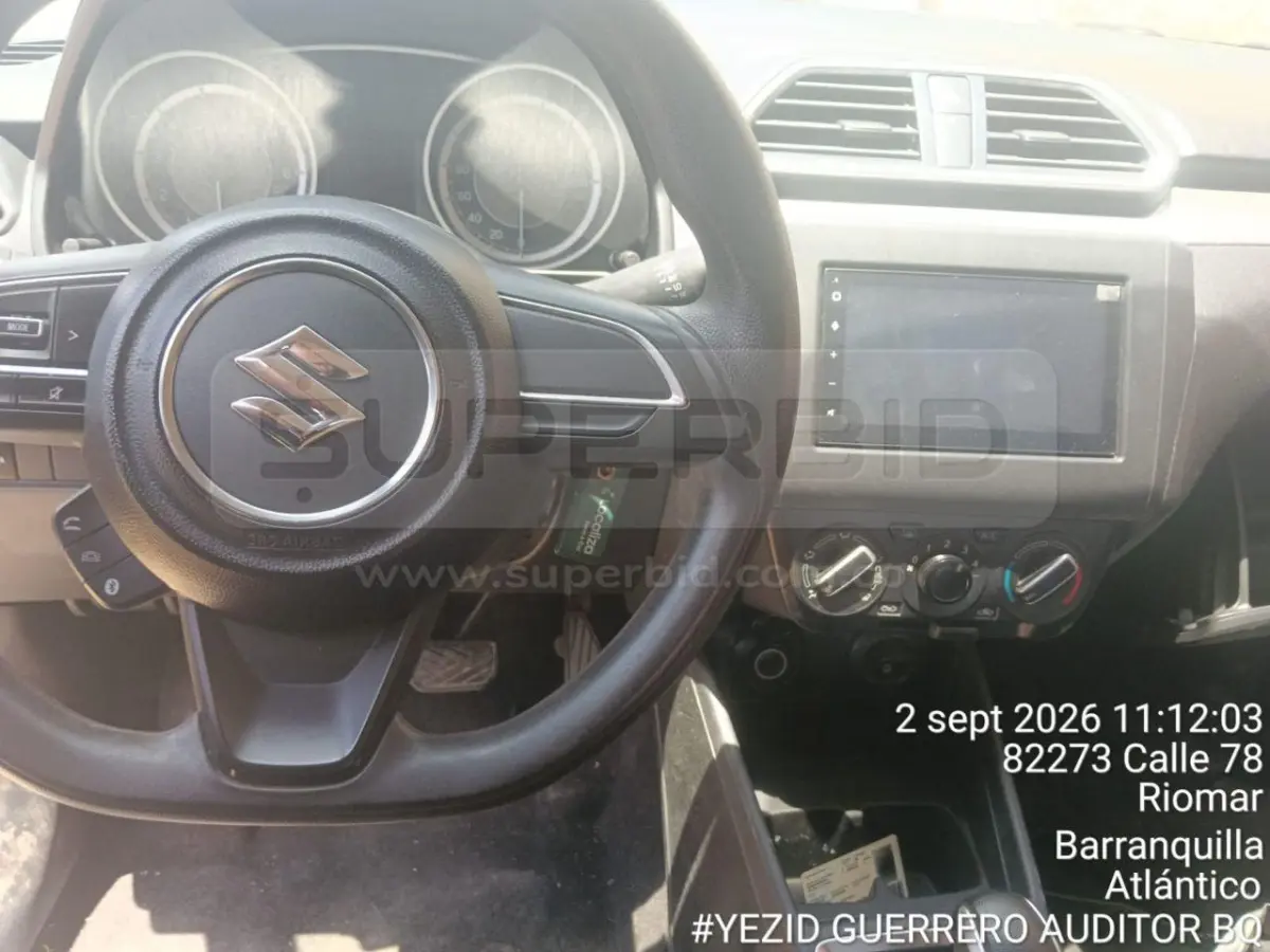 SUZUKI NEW SWIFT DZIRE TAM GL MOD. 2023, PLACA: LLZ020 Ubic.: BARRANQUILLA — imagen 5 de 6