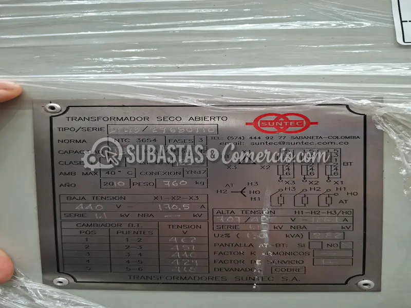 Chatarra de Transformadores Secos en Cobre Aprox. 760 Kg - Tenjo — imagen 2 de 3